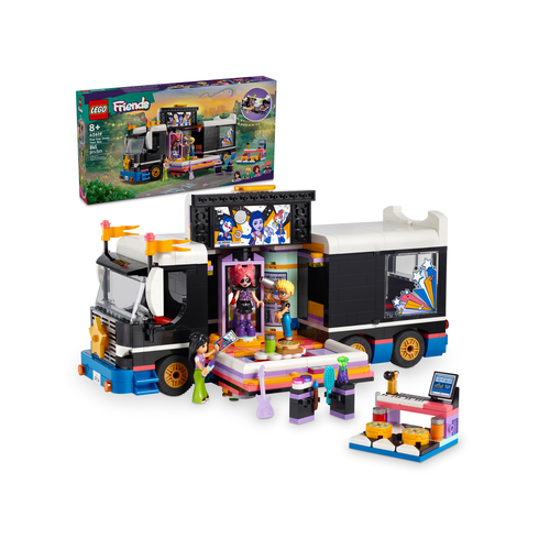 Конструктор LEGO Friends 42619 Музыкальный туристический автобус поп-звезды, 845 дет.