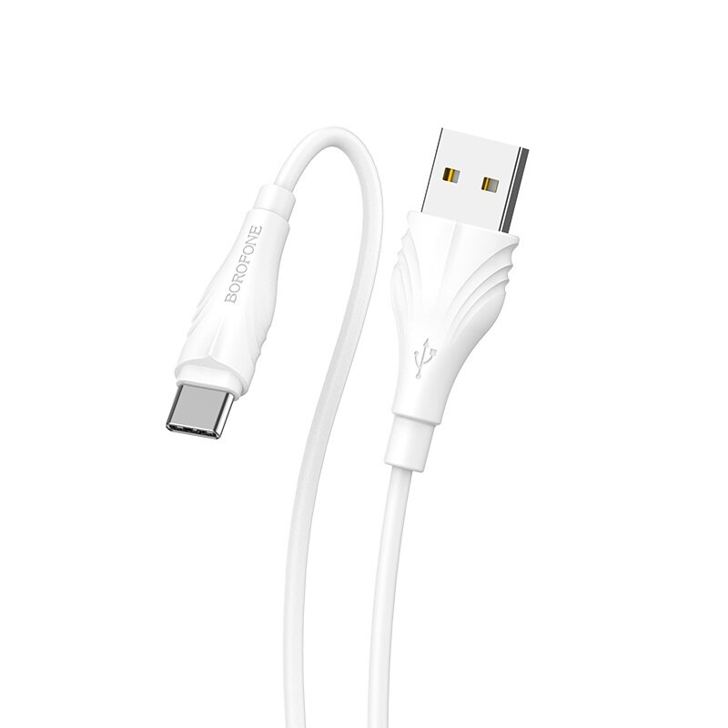 Дата-кабель USB 1.6A для Type-C Borofone BX18 ПВХ 2м White