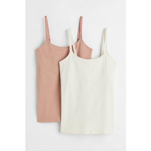 фото Майка h&m, размер l, бежевый, белый