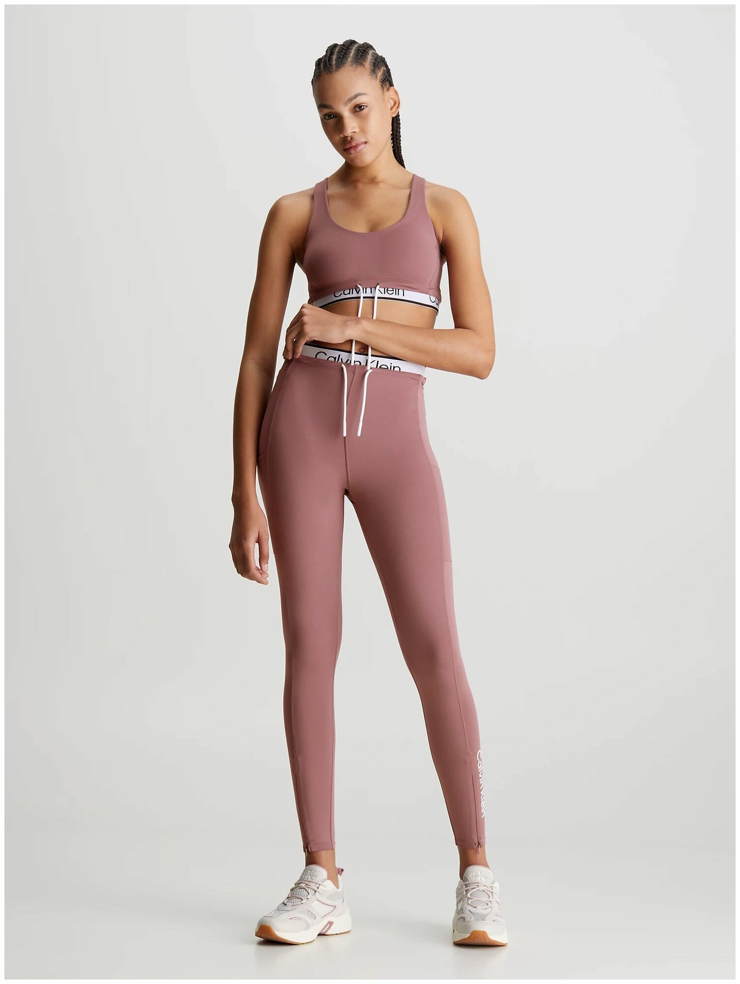 Топ спортивный Calvin Klein Sport, размер M, розовый, — фото 1