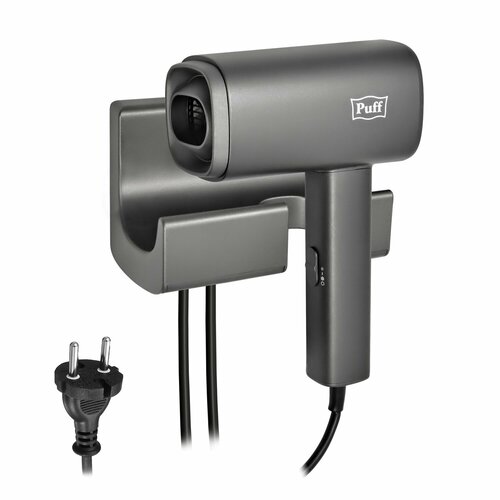 Фен для волос настенный Puff-1601Gr серый матовый 5790₽