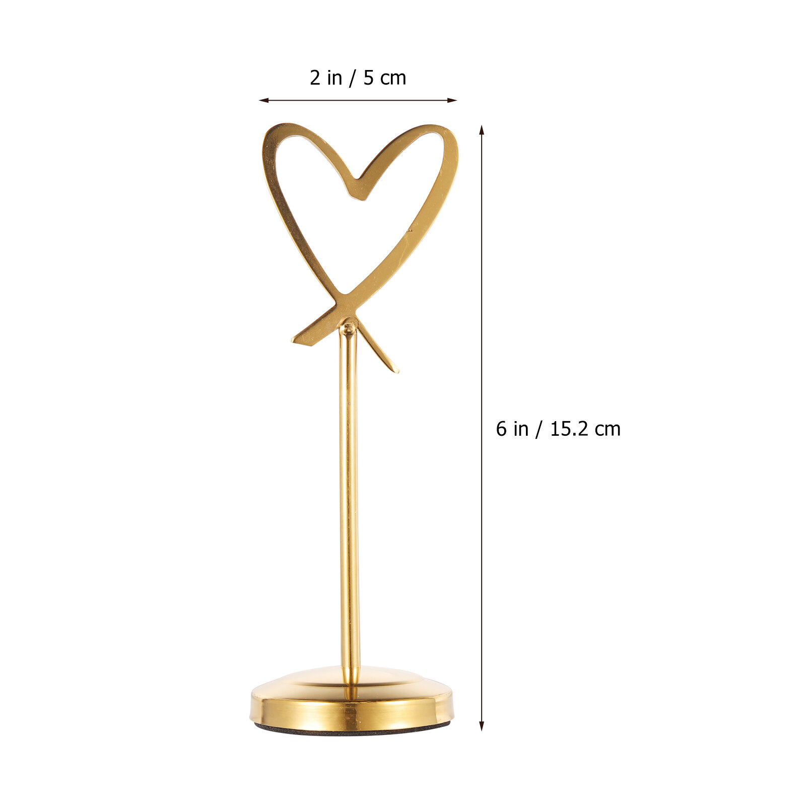 Держатель Карточек Сердце Золотой 15.20X5.00X5.00CM Для Дома Офиса Праздников И Мероприятий