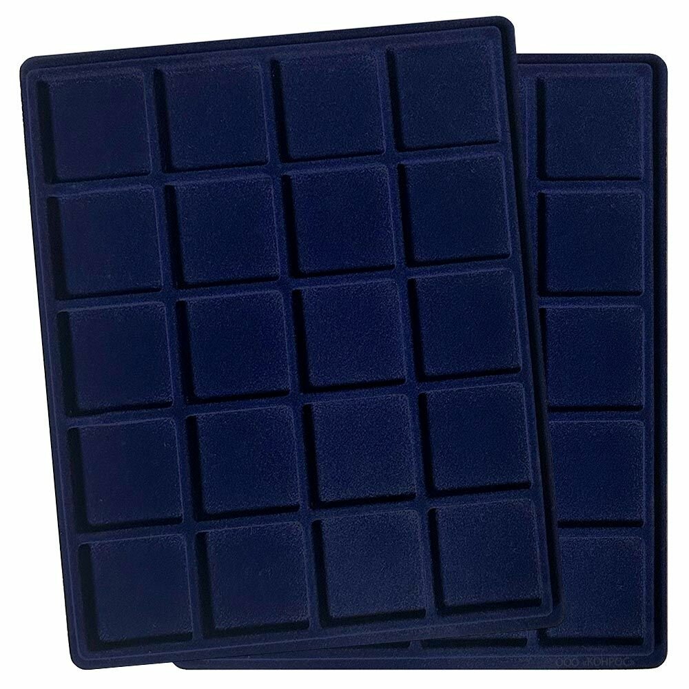 фото Планшет TABS 20 BL для монет, на 12 ячеек. Упаковка 2 шт. Leuchtturm, #318864