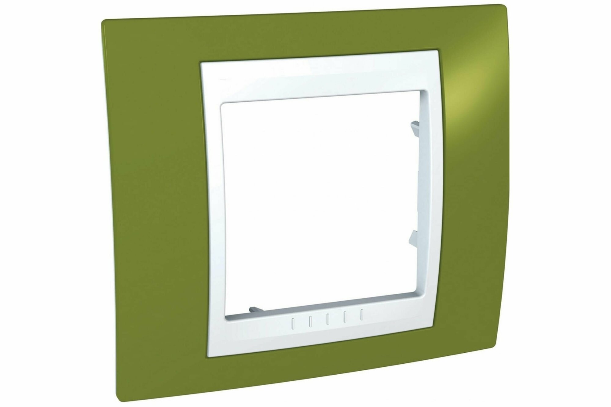 Рамка Unica хамелеон 1 пост фисташковый/белая MGU6.002.866 Schneider Electric