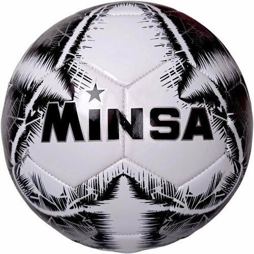 фото Мяч футбольный minsa b5-8901 черный, р.5