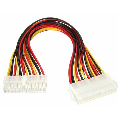 Удлинитель питания ATX БП -> МатПлата24pin, 30см 4 контактный провод 20awg 4 контактный rgb светодиодный удлинительный кабель 20 проводной соединитель awg кабель для 3528 5050 светодиодный