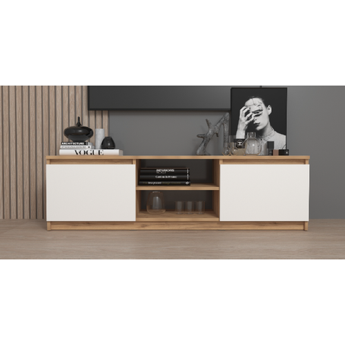 Тумба под телевизор Модерн 140х44х40 см дуб крафт золотойбелый 6800₽