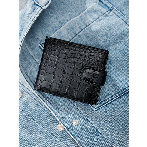 фото Кошелек , фактура под рептилию, черный marwanstore