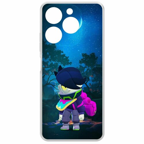 Чехол-накладка Krutoff Clear Case Brawl Stars-Орочи Эдгар для ITEL A70 чехол накладка krutoff clear case brawl stars орочи эдгар для tecno camon 19