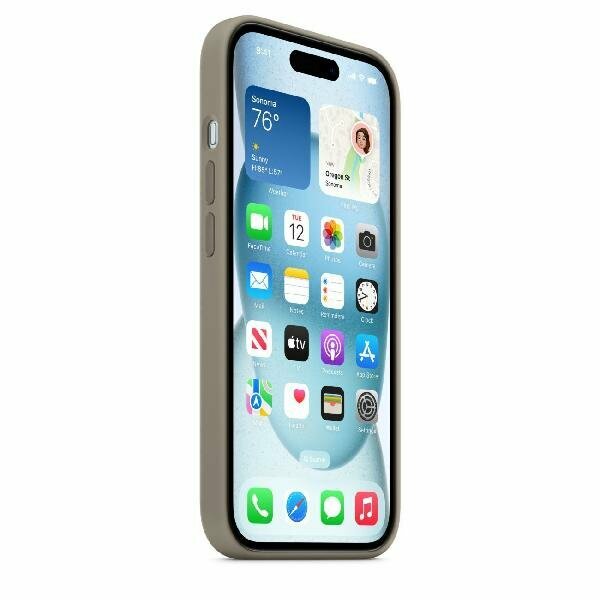 Чехол оригинальный Apple для Iphone 15 Silicone Case - Clay - фото №3