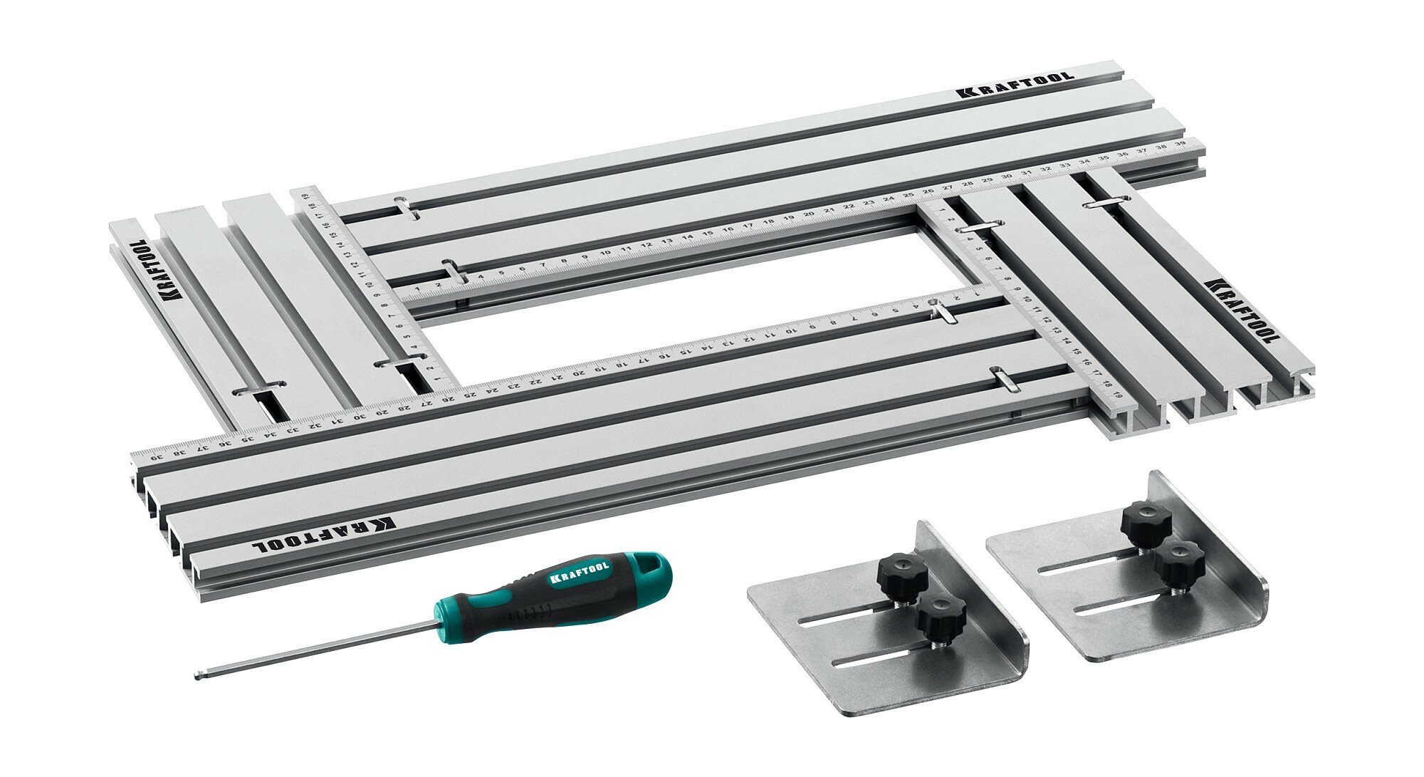 Шаблон фрезерный в комплекте с 2 упорами KRAFTOOL KRAFTFLEX MFS-200-400 мм, 4шт, 32807
