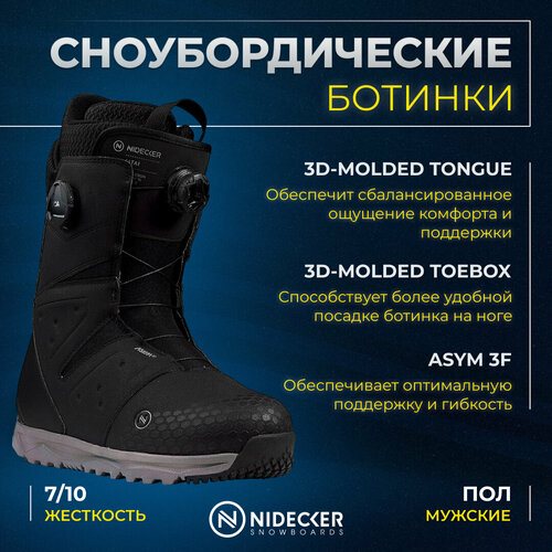 Ботинки сноубордические NIDECKER ALTAI (22/23) Black, 12 US