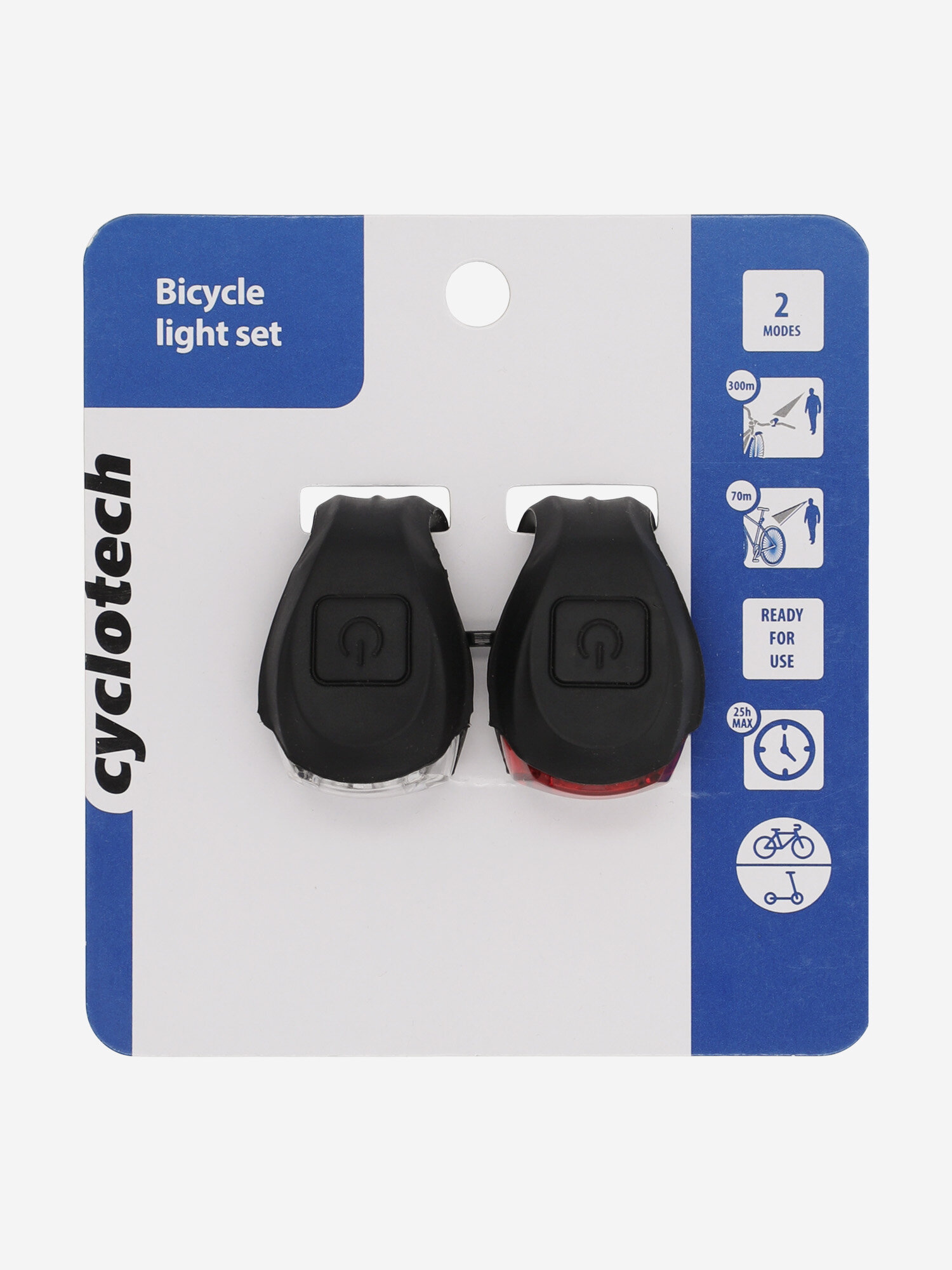 Набор габаритных велосипедных фонарей Cyclotech CFL-4/CRL-3 Черный; RUS: Б/р, Ориг: one size