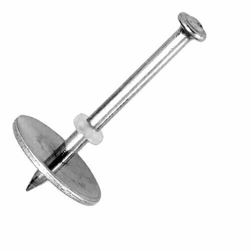 Дюбель гвоздь монтажный DNW62P8S25 100шт/короб. с цинковым покрытием с пластиковой и стальной шайбами