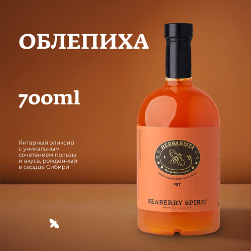 Сироп для кофе, коктейлей, десертов и выпечки Herbarista, Облепиха Seaberry Spirit, 700 мл