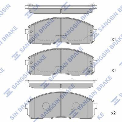 SP1174SNS колодки дисковые п Hyundai Porter 04 gt