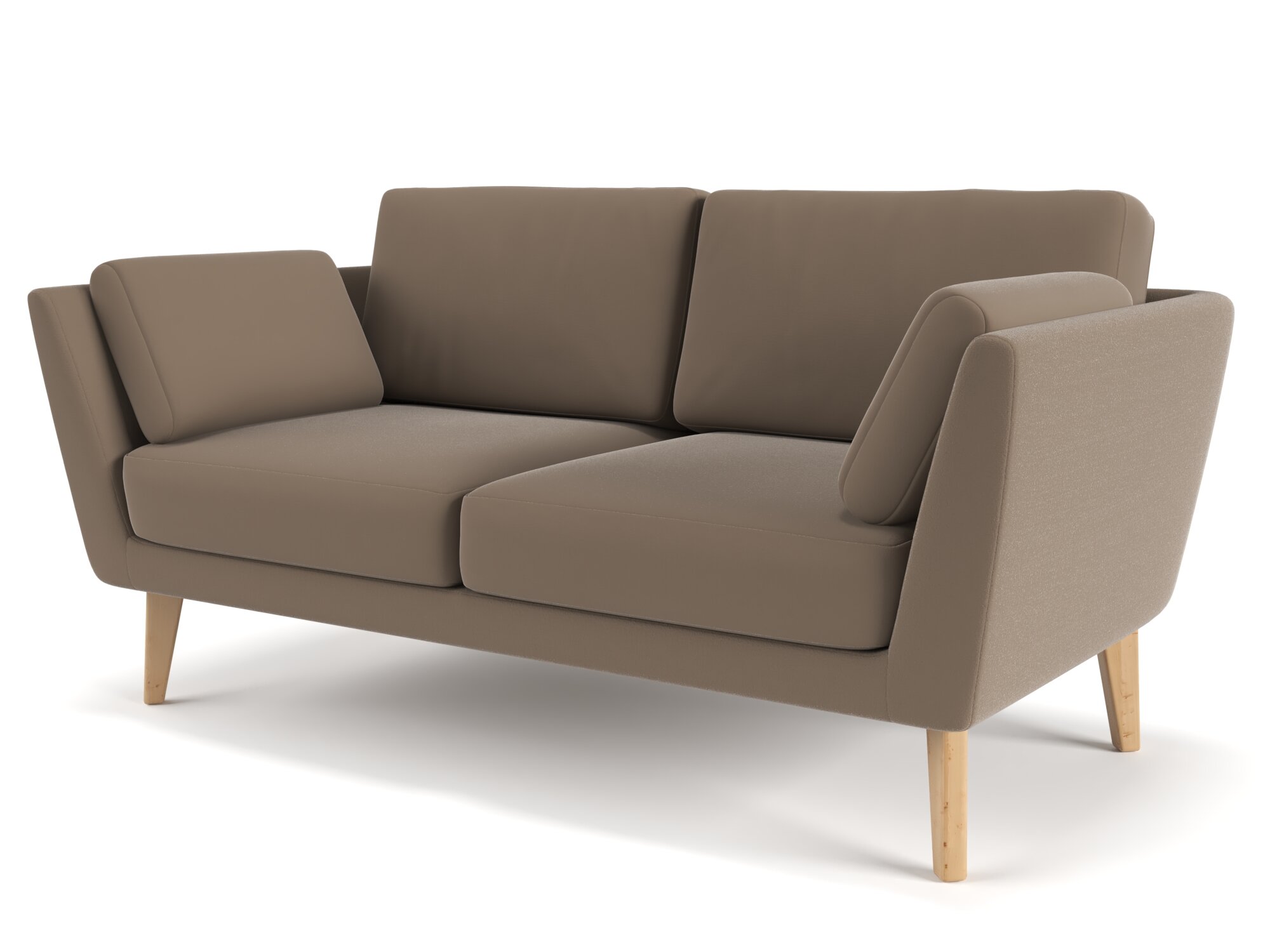 фото Мини диван Soft Element Минта Terra, двухместный, деревянные ножки, велюр, современный стиль, на кухню, в офис, на дачу, для кафе и ресторанов