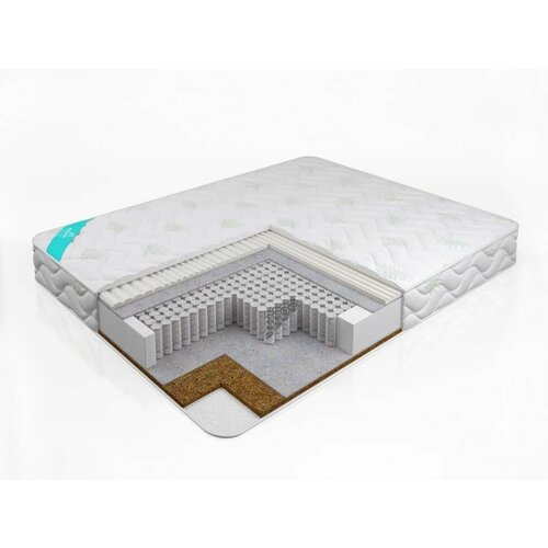 Анатомический матрас MyCloud Premium Gently 80x200, зональный бельгийский перфорированный латекс, две стороны жесткости