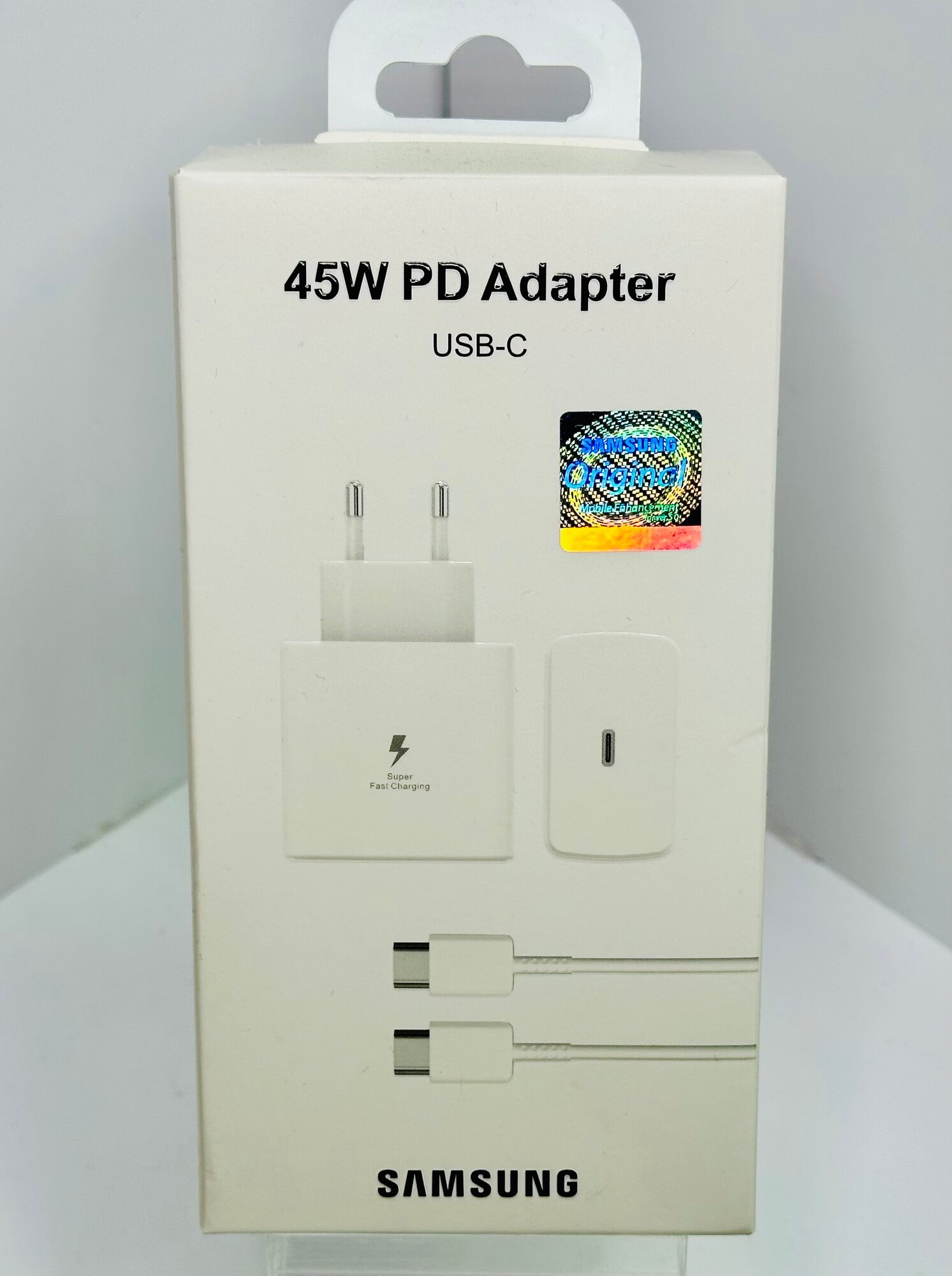 Адаптер 45W PD USB-C белый