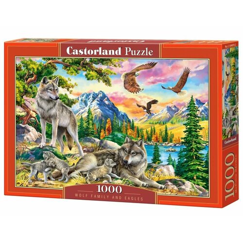 Castor Land Пазлы для взрослых и детей 1000 элементов Семейство волков и орлов