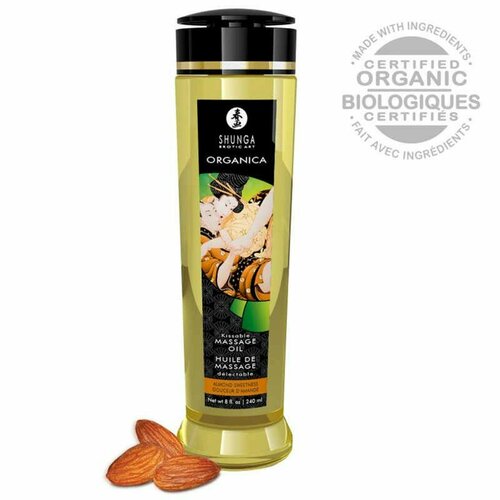 Массажное масло для тела Shunga Organic «Миндальная сладость», 240 мл