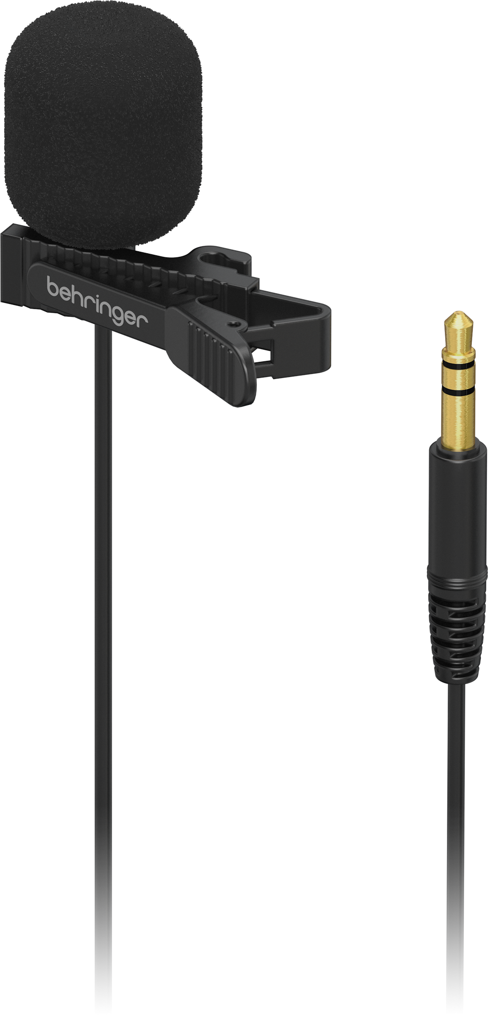 Behringer BC LAV Go конденсаторный петличный микрофон, разъем 3.5 mm TRS, переходник на 3.5 mm TRRS, с ветрозащитой и клипсой, кабель 1,2 м, черный