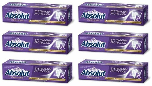Absolut Зубная паста Pro System Gum Protection, 110 г, 6 шт