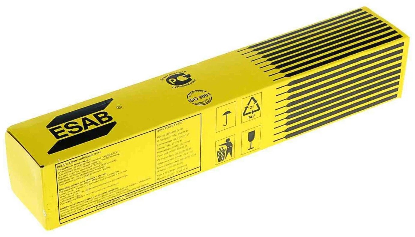 Электроды ESAB уонии 13/55, d=3 мм, 350 мм, 4.5 кг