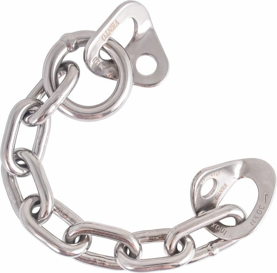 Шлямбурные уши с кольцом и цепью нерж. (Венто), д. 12 мм