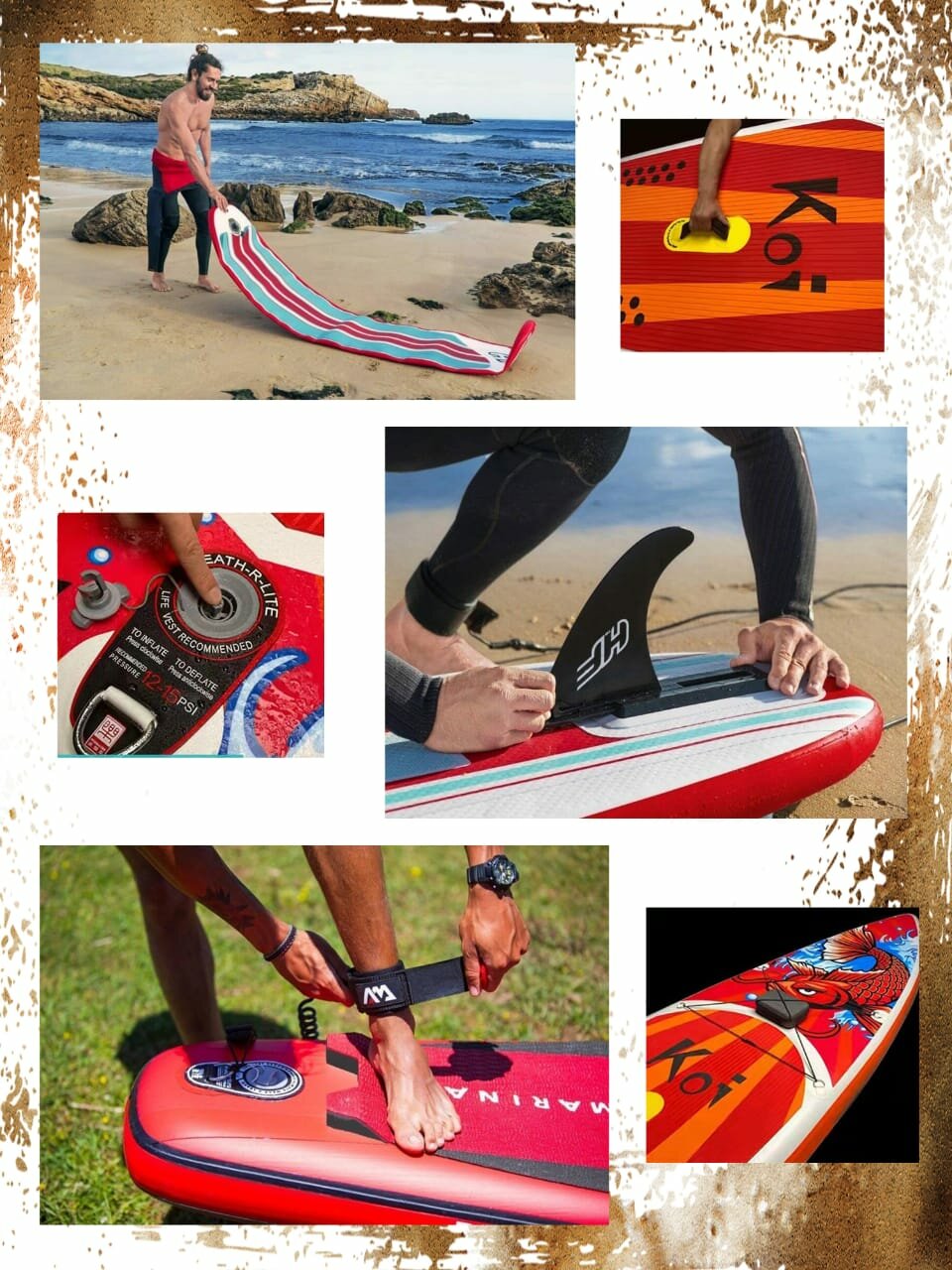 Sup board (Сапборд) с креплением для камеры / 2024 / Надувная доска KOI 11.6 / 350*84*15/ Полный комплект