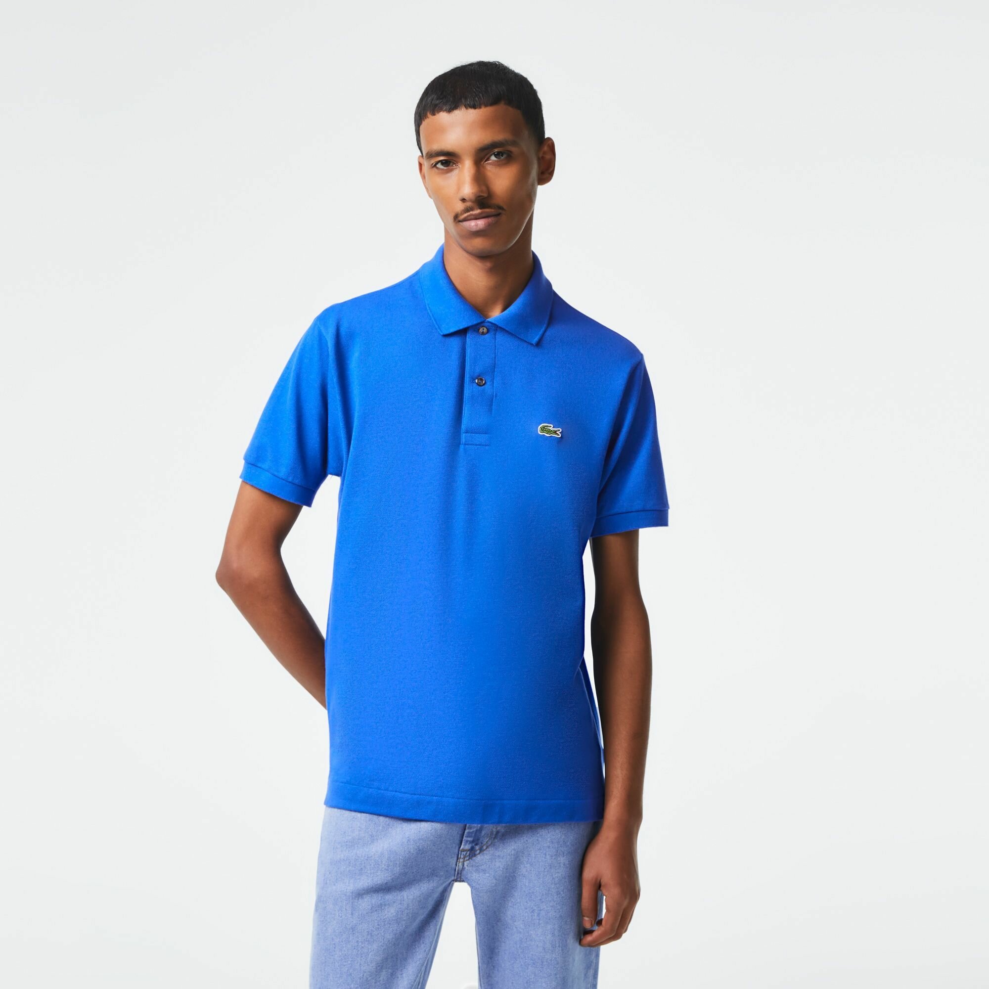 Мужское поло Lacoste L1212 Classic fit, L1212, синий;синий бархат, T3 (RU 48)