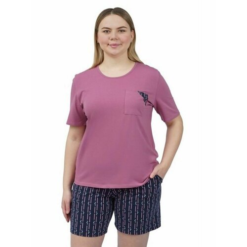 Пижама Alfa Collection, размер 54, фиолетовый пижама alfa collection размер 54 бежевый