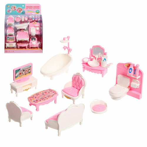 Набор мебели для кукол «Уют» lundby набор мебели для ванной комнаты lb 60306100 белый розовый