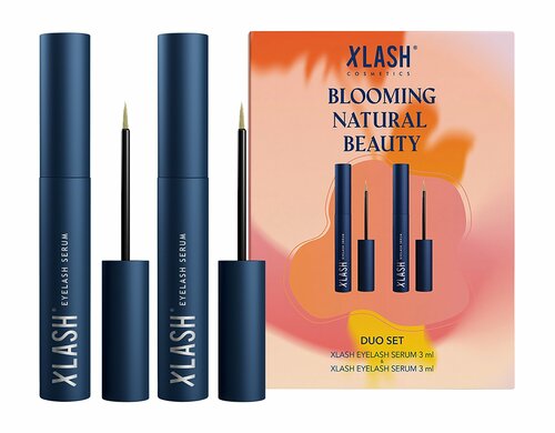 XLASH COSMETICS Blooming Natural Beauty Duo Set Набор (Xlash Сыворотка для роста ресниц 2х3 мл)