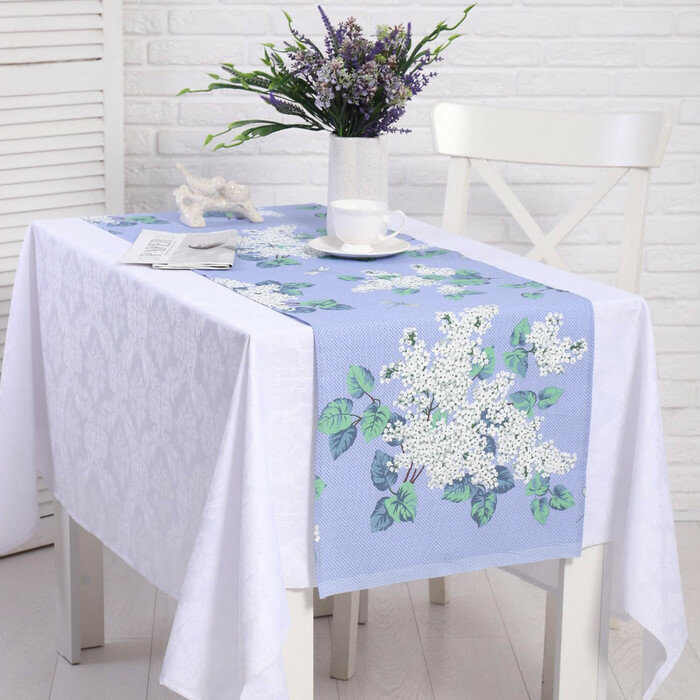 фото Скатерть - дорожка на стол Аромат 40х150см, рогожка, хлопок 100%