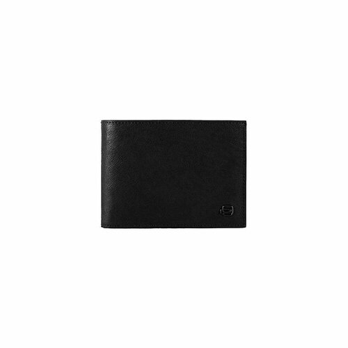 Кошелек PIQUADRO, черный портмоне piquadro натуральная кожа гладкая фактура без застежки 2 отделения для банкнот отделение для карт черный