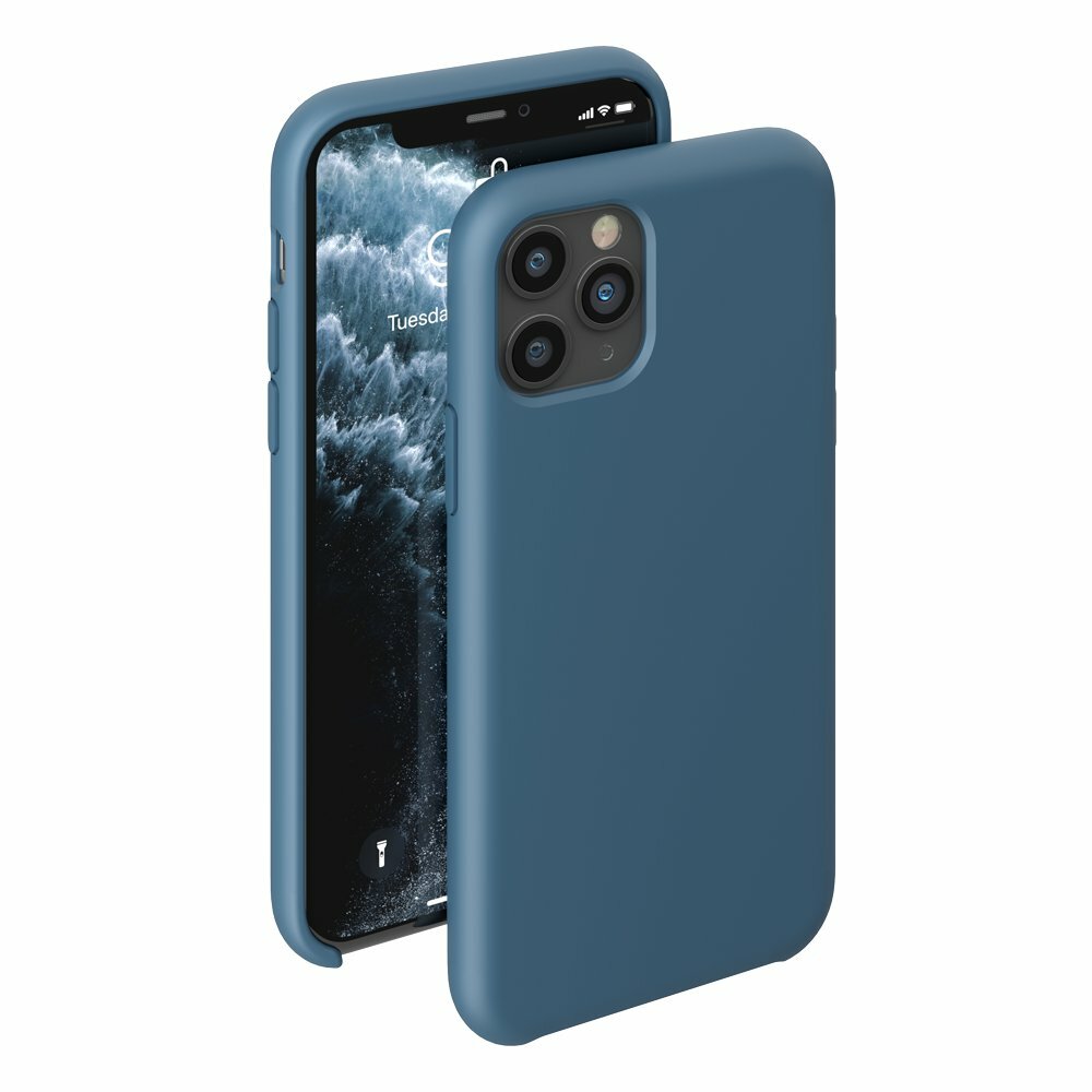 Чехол Liquid Silicone Case для Apple iPhone 11 Pro, синий, Deppa 87294