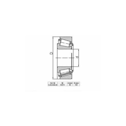 Подшипник роликовый ступицы внутреннийнаружный Saf Holland 4200006000 Bpw 0264076500 0264102200 0264102900 11230₽