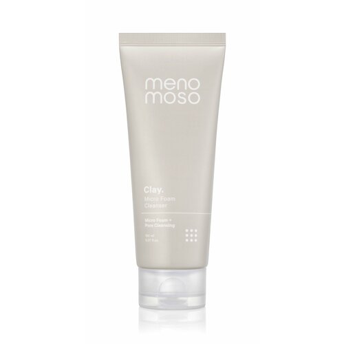 MENOMOSO Пенка для лица с белой глиной и углем глубокое очищение пор 150 мл Корея