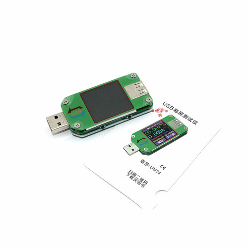 USB тестер UM24 с цветным экраном usb тестер um24 с цветным экраном