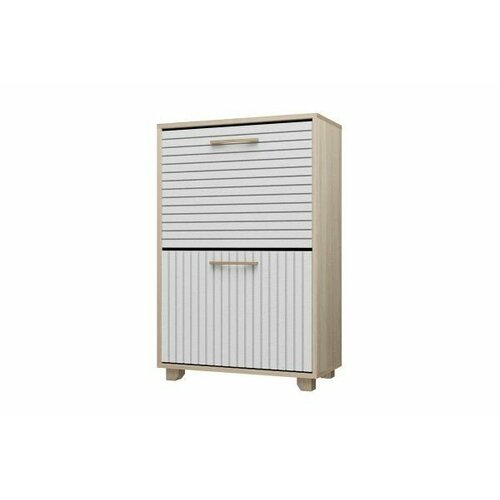 Обувница Копенгаген 2 ящика - Дуб Сонома Белый матовый 7290₽