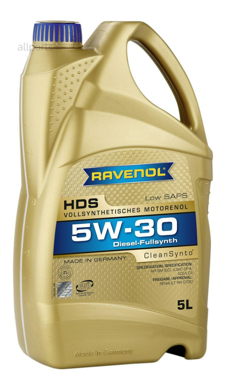 RAVENOL 4014835723252 Моторное масо RAVENOL HDS Hydrocrack Diesel Specif SAE 5W-30 (5) new