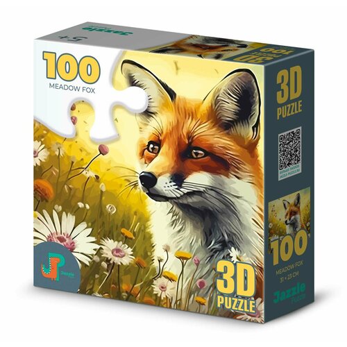 Пазл детский 3D Jazzle Puzzle 100 деталей Луговая лиса 555₽
