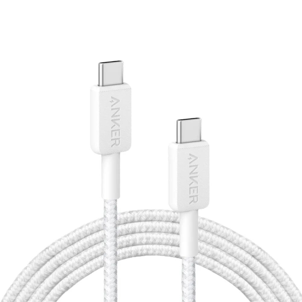 Кабель Anker USB-C to USB-C Cable Nylon 240W 0.9m (A81C5) (белый)