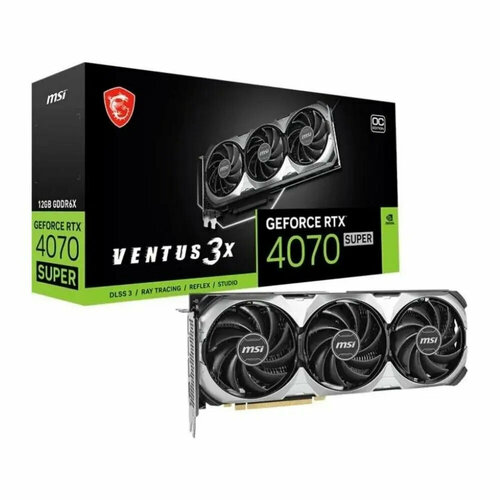 Видеокарта SUPER GeForce RTX4070 MSI VENTUS 3X OC 12Гб GDDR6X192bit HDMI3DP 912-V513-643 ret 8244800₽