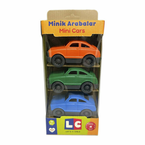 Набор Мини-автомобили 3 шт. Оранжевый/Зеленый/Синий