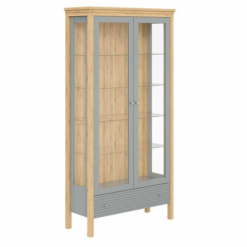 Шкаф для посуды Гостиная Вояж 21 РЯ серый 7042антик 24 30303₽