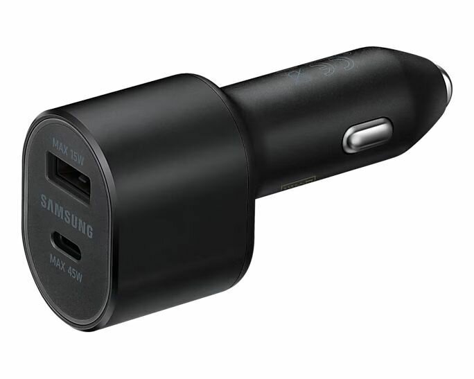 Автомобильное зарядное устройство Samsung Super Fast Dual Car Charger (45W+15W), Черный