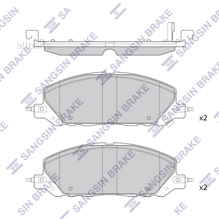 SANGSIN BRAKE SP4431 Колодки торм. диск. передн. FORD Explorer 20-22 LINCOLN AVLATOR 20-2