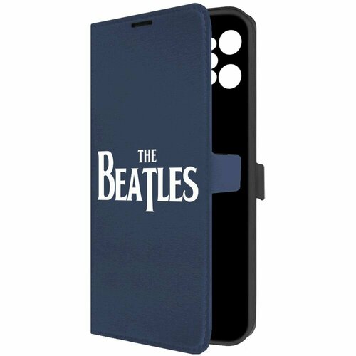 Чехол-книжка Krutoff Eco Book для Realme C31 Beatles (Битлз) (синий) чехол для смартфона krutoff eco book для realme c31 синий